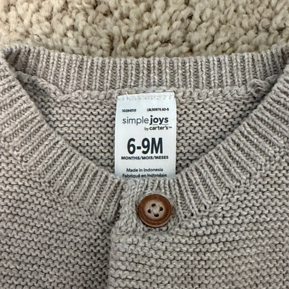 Soft Knit Baby Cardigan - Beige